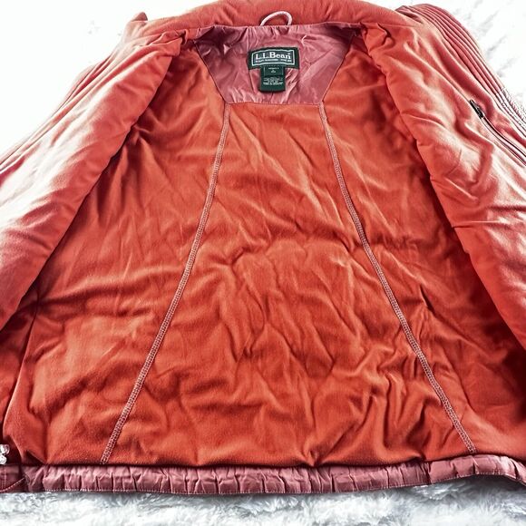 LL‎ Bean Women’s Puffer Vest Pink Size Large Zip Up With Pockets - Picture 4 of 8